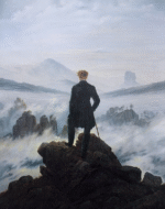 Caspar David Friedrich Bulutların Üzerinde Yolculuk Kanvas Tablo