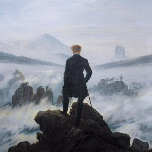 Caspar David Friedrich Bulutların Üzerinde Yolculuk Kanvas Tablo