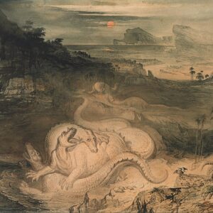 John Martin İguanodon'un Ülkesi Kanvas Tablo