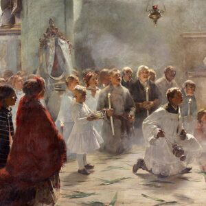 Zdzisław Jasiński Palmiye Pazarı Kanvas Tablo