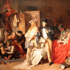 Eduard von Grützner Sahne Arkası Kanvas Tablo